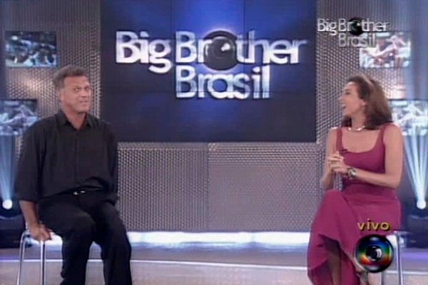 Pedro Bial e Marisa Orth no BBB. Foto: Divulgação/Internet